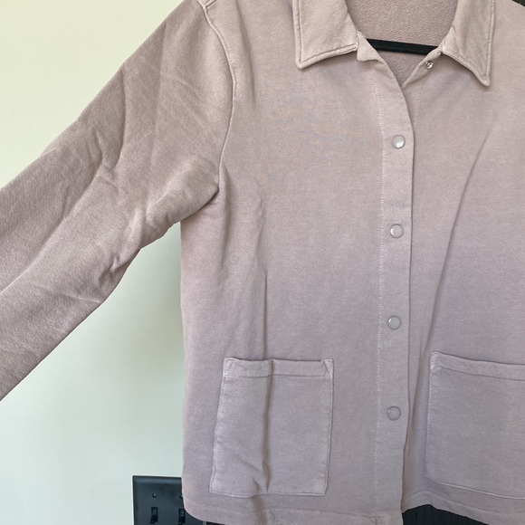 Light lavender/grayish Knit Jacket from Lacausa. Size Small. New with tags. - Picture 3 of 5